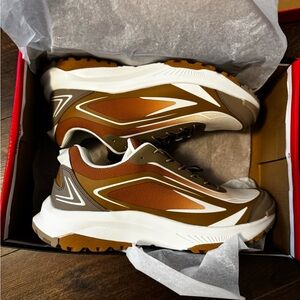 Men's Brown and White Athletic Shoes